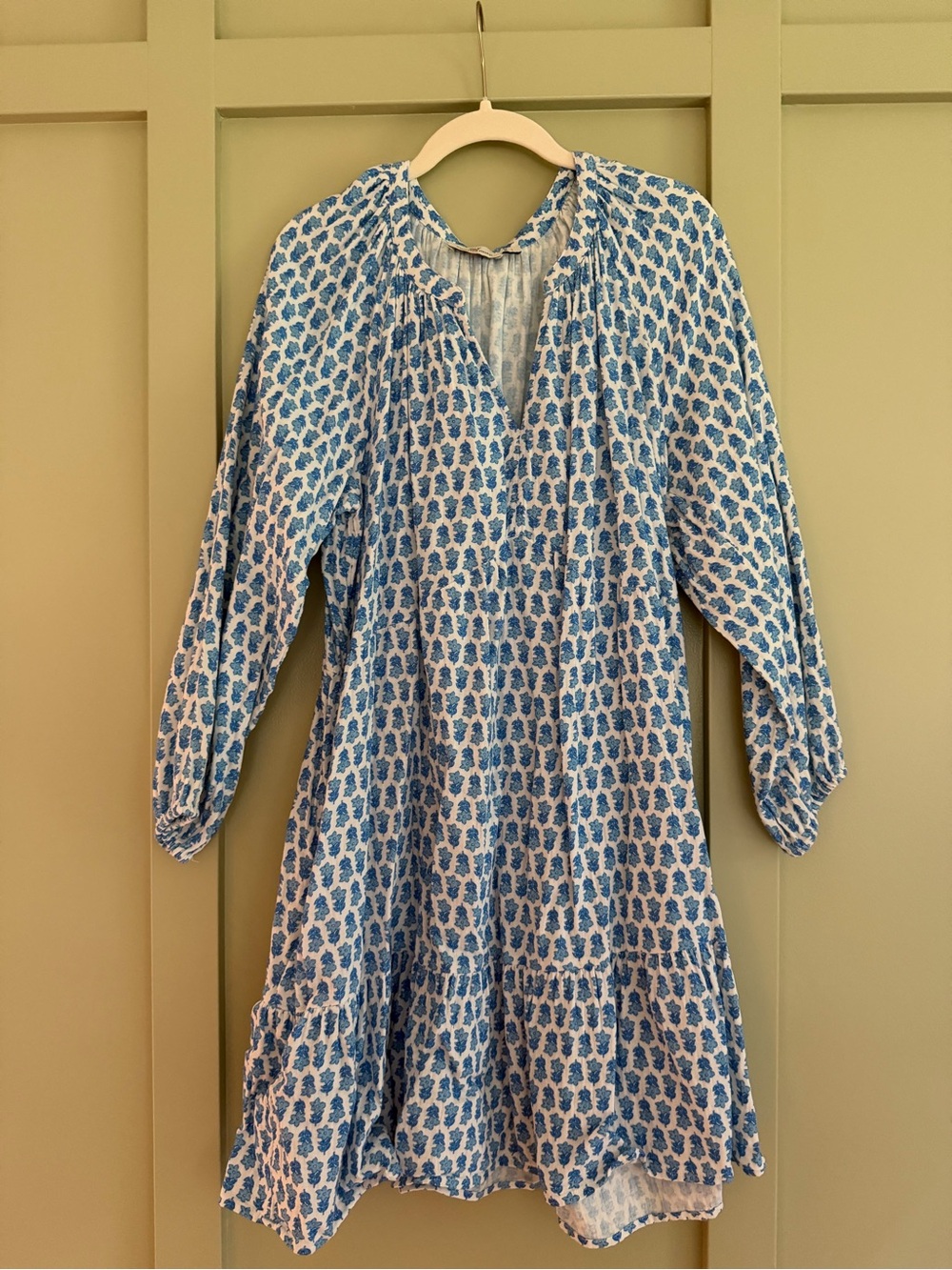Vineyard Vines Blue and White Printed Casual Dress